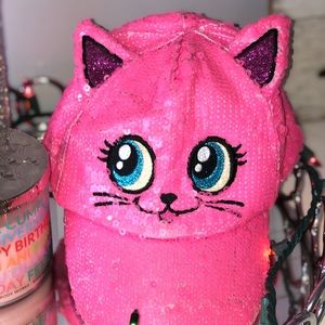 Pink kitty cat hat 🧢🎀